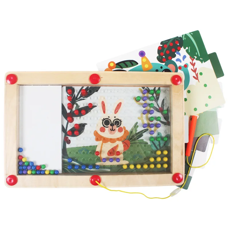 

Children Wooden Note Force Training Toy Creative Multi-Scene Maze Ball Bearing Fun Magnetic Pen Wielding Maze