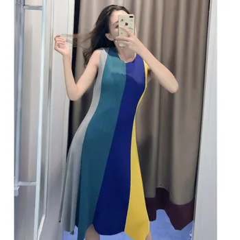 

Sleeveless Dress Female Summer Fairy Temperament Waist New Long Korean Version of High Waist Slim Loose Dress