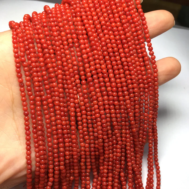 2mm Натуральный камень коралловые бусины нерегулярные свободные бусины изолирующие бусины для самостоятельного изготовления ювелирных изделий для шармов браслет ожерелье аксессуары - Цвет: 2mm