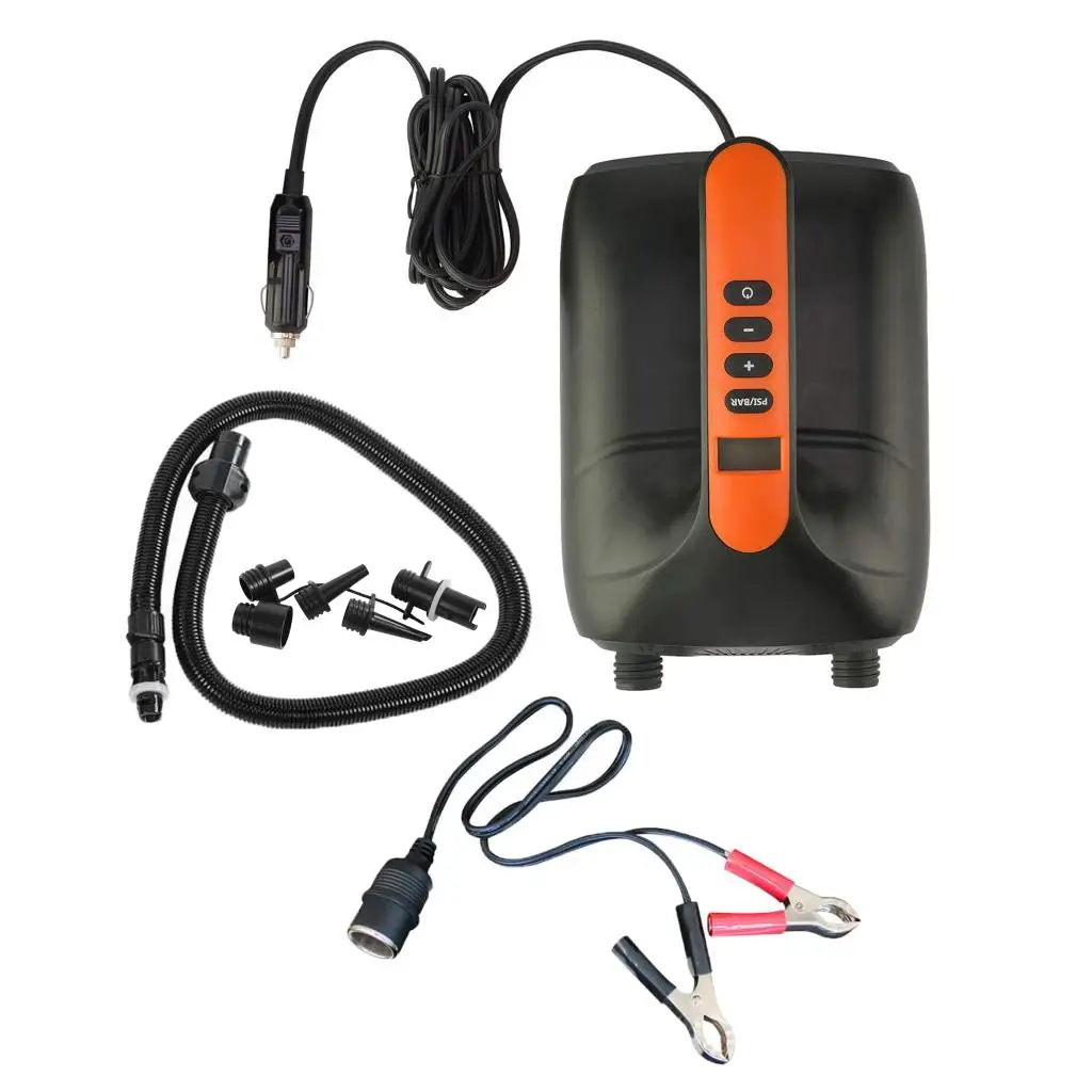 Electric Inflation Pump 12V Quick-Fill Smart Inflate Deflate Air Pump 20PSI for Inflatable Boats Kayaks Pools Airbeds
