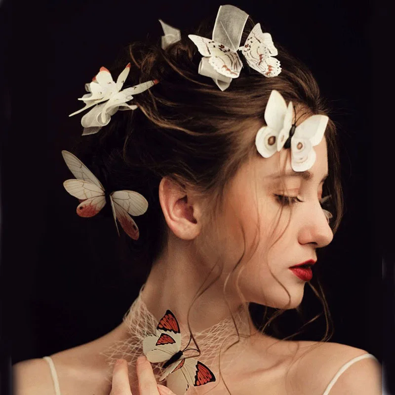 

Bohemian Style Seaside Barrettes Hair Clips Butterfly Hair Jewelry Accessories Dance Photography Hairpin Headdress