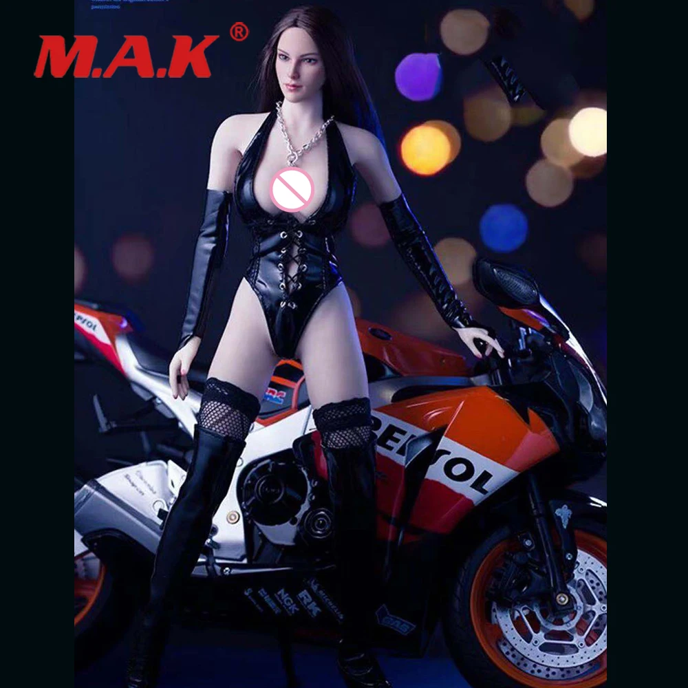 

CJG-W050 1/6 Scale Sexy Girls Clothes Black Leather Underwear & Long Boots Accessory Model For 12'' Inch Female Dolls