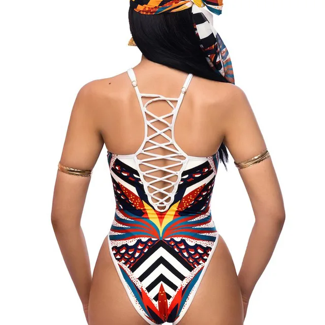 Nyerowo African Dashiki One Piece Bathing Suit - Image 5