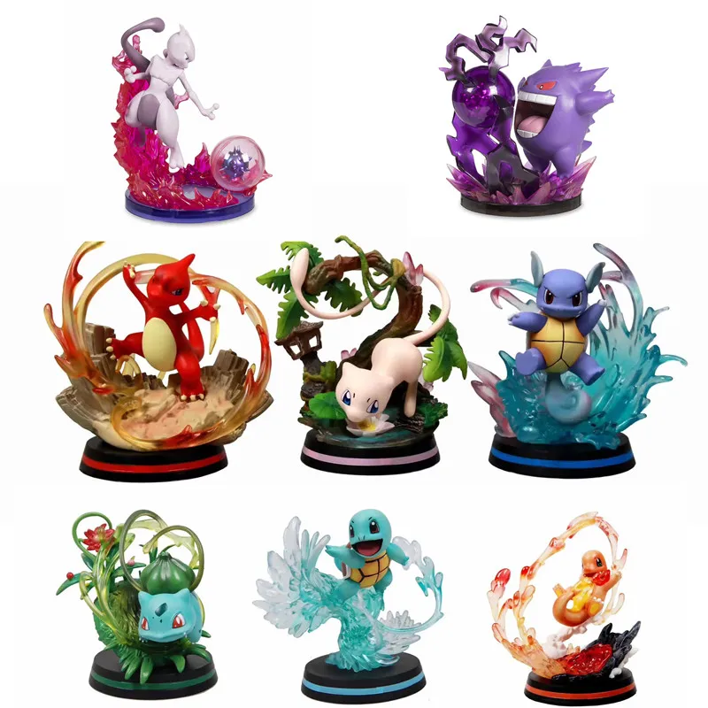

Japan Anime pokemon Pikachu GK Gengar Mewtwo Umbreon Espeon Greninja PVC Action Figure Toys Collection Model Gifts