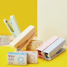 Mini Stapler Set with 1000pcs Staples 10# Macaron Color Binding Tools Stationery Office Accessories School Supplies A6146 Office Binding Supplies Mini Stapler Set with 1000pcs Staples 10# Macaron Color Binding Tools Stationery Office Accessories School Supplies A6146 Office Binding Supplies