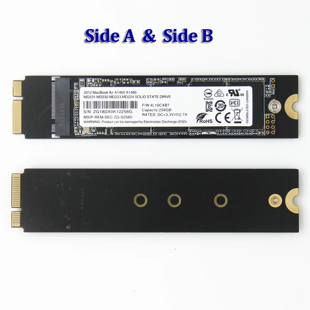 256GB SSD For Mid2012 Macbook Air A1466 A1465 Solid State Drive Mac Air 256G Hard Disk Drive HD HDD