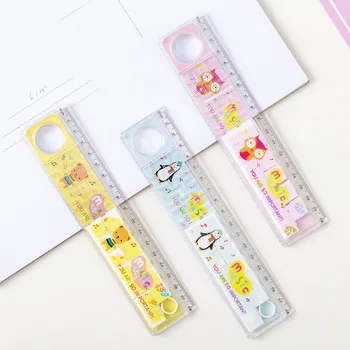 

Fresh Candy Color Cute Cat plasric Ruler Measuring Straight Ruler Tool Promotional Gift Stationery