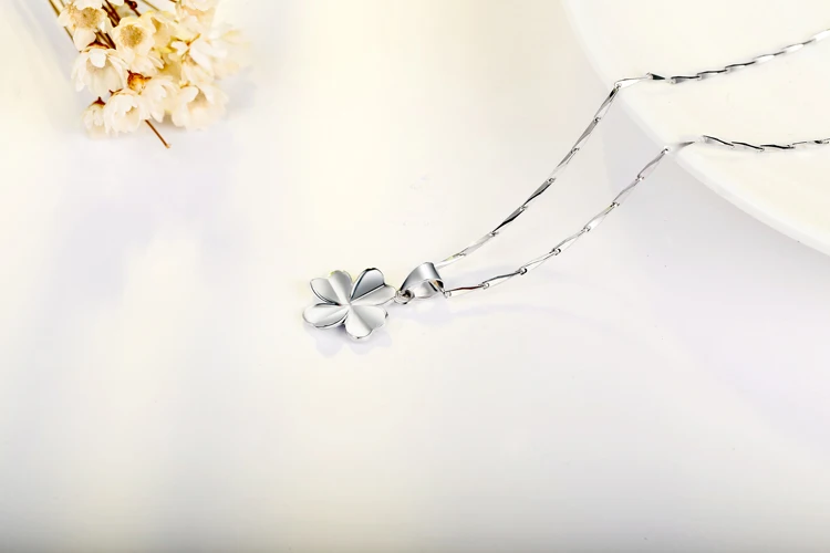 KOFSAC, Горячая 925 пробы, серебряное ожерелье, модное ювелирное изделие, простой, милый, счастливый клевер, кулон, ожерелье s для женщин, подарок на день рождения