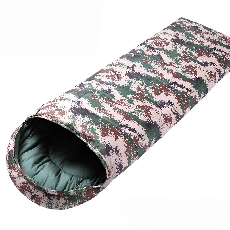 camouflage green Пустыня 2654 камуфляж хлопок спальный мешок 2,5 кг термальный Хлопок Открытый Кемпинг взрослый спальный мешок 2 можно нарезать в 1 - Цвет: camouflage green