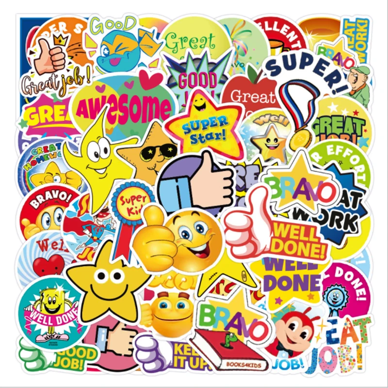 50 Uds niño eres increíble pegatinas de grafiti pegatinas con dibujos animados teléfono móvil ordenador taza de agua equipaje impermeable pegatinas