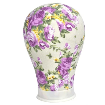 

21/22"/23" pink Canvas Block Head Training Mannequin Head Manikin Head Wig Stand wig head stand
