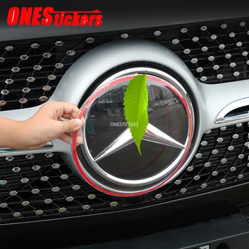 

For Mercedes Benz GLE Class W167 V167 GLE350 GLE450 2020+ Car Accessories Front Head Grille Net Logo Protection Guard Cover Trim