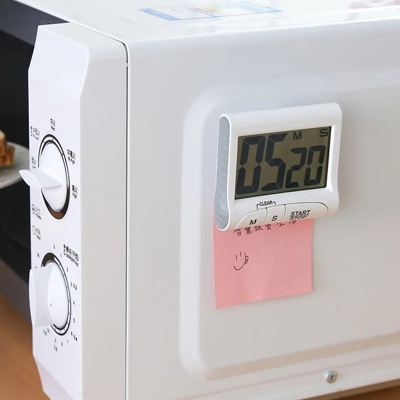1Pcs LCD Digital Display Timer Multifunctional Portable Kitchen Timer With Alarm Clock& Countdown Memory Function Cooking Timer