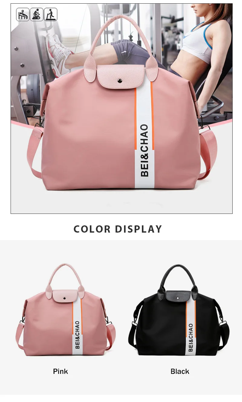 Men's Big Nylon Sport Travel Bag Organizer Large Capacity Carry-on Bag Lady Crossbody Bags Traveling Bags And Luggage For Women
