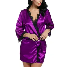 Сексуальная Женская пижама для женщин kigurumi Домашняя одежда ночнушка Модная шелковая одежда Babydoll Кружевной Пояс банный халат ночная одежда h4