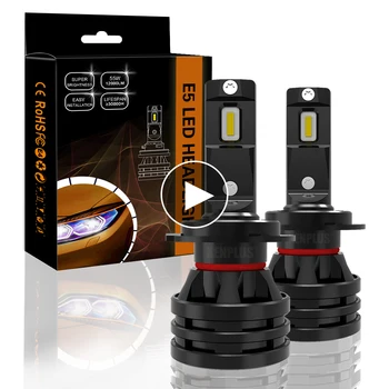 

XENPLUS H7 LED Headlight,H7 LED conversion kits,E5 55W 12000LM Plug and Play 6500K Cool White H7 LED bulbs ,2 Years Warranty
