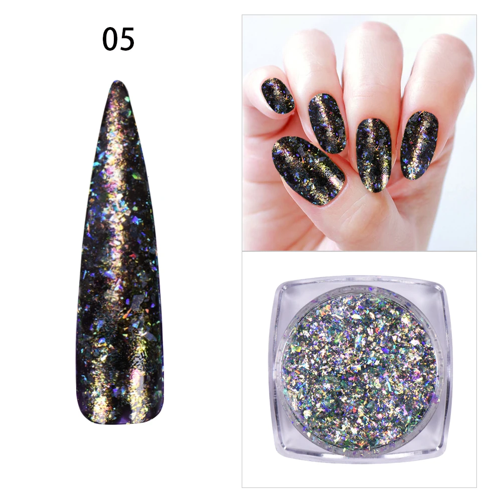 BeautyBigBang, 0,2 г, хамелеон, лак для ногтей, неровные блестки, порошок кораллового цвета, блестки, маникюрные украшения ногти, блестки