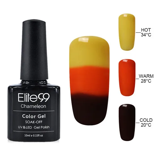 Elite99 термальный ультратонкий блеск 3 цвета личная гигиена меняющийся цвет Снежинка температурный гель для изменения цвета ногтей - Цвет: 4229