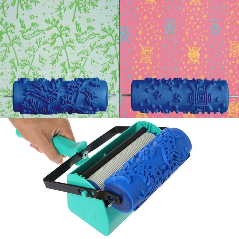 7 Inch Double Color Wall Decoration Paint Painting Machine for Roller Brush Tool 3D Pattern Wallpaper Decoration Painting Tool