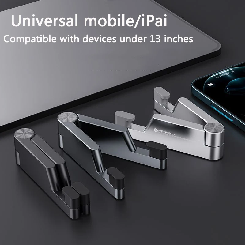 T1 Universal Mini Size Aluminum Portable Folding Desk Mount Holder Bracket Mobile Phone Cradle Foldable Stand for Cellphone iPad | Мобильные