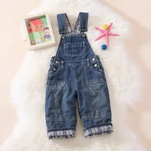 Коллекция года, детские комбинезоны из хлопка детские ковбойские подтяжки, штаны корейский стиль, осенне-зимняя теплая мужская одежда с открытым шаговым швом