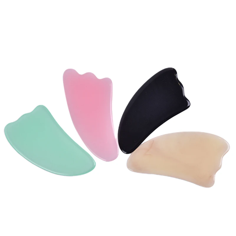 Natural Resin Guasha Stone Board Massage Guasha Plate Face Massager Scrapers Tools For Face Neck Back