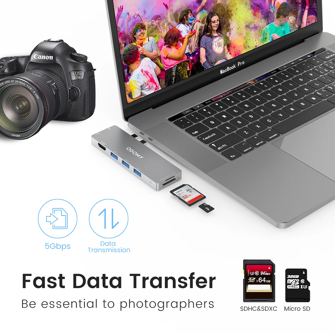 8 в 1 USB-C концентратор многопортовый адаптер для MacBook Pro многопортовый адаптер док-станции для Apple MacBook Pro 1" и 15"