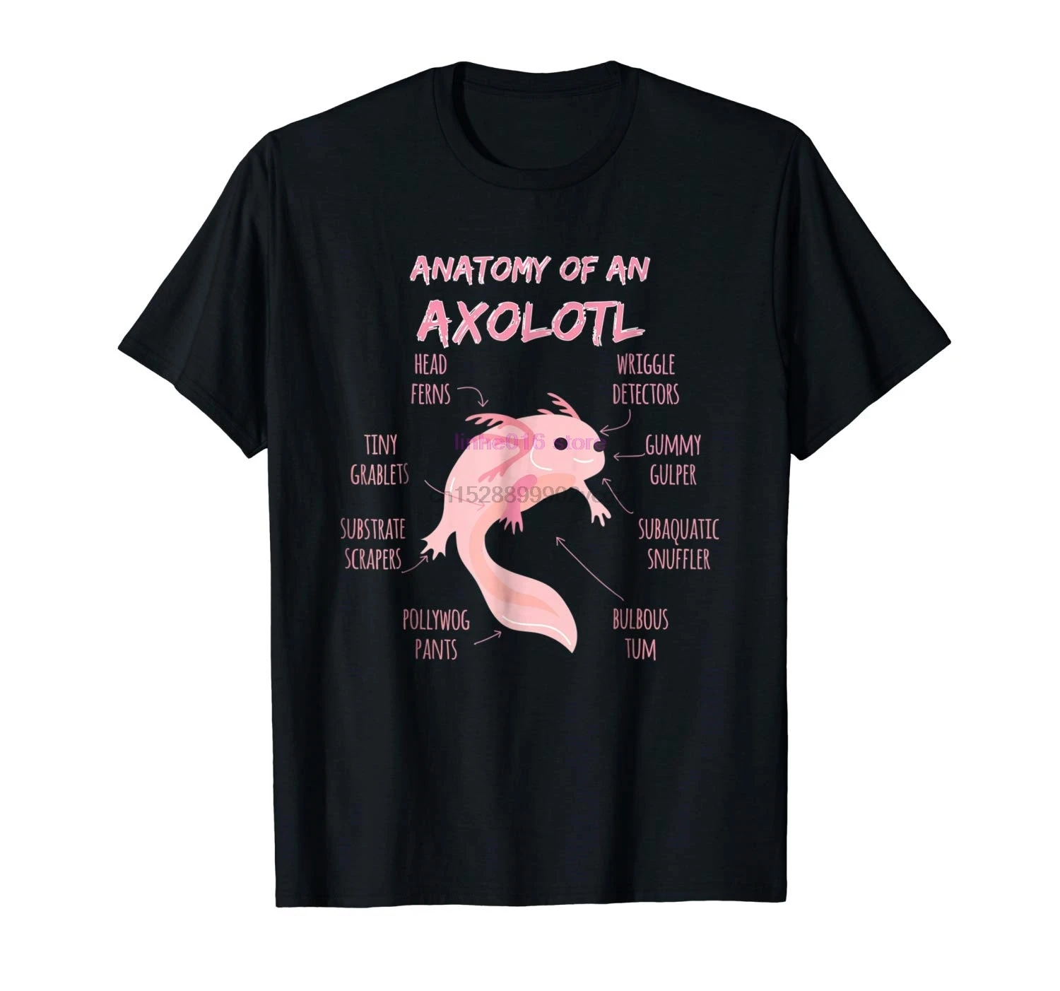 brand men shirt Anatomy Of An Axolotl T Shirt Mexican Salamander Gift |