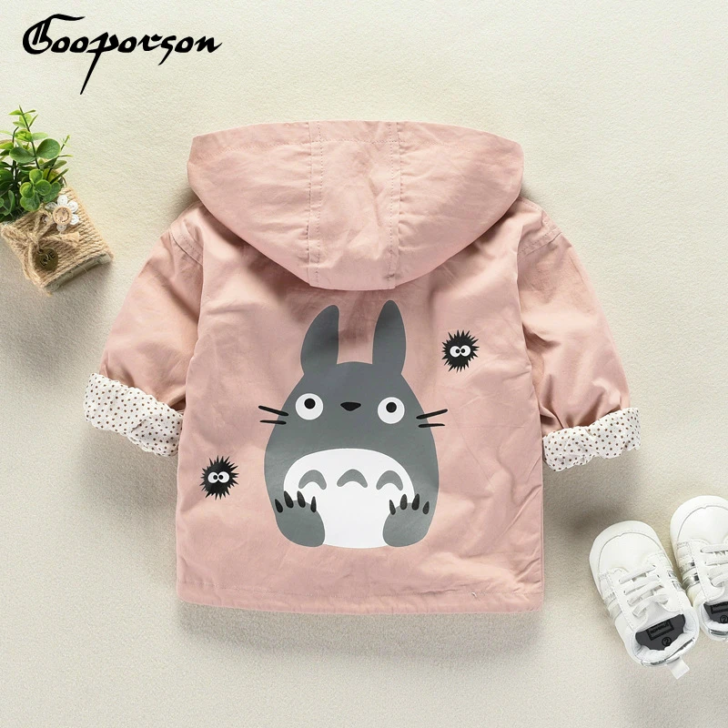 Baby Girl Child Clothing Windbreaker Jacket for A Girls Clothes Newborns Babies Outfits Hooded Outerwear Spring Kid Cartoon Coat