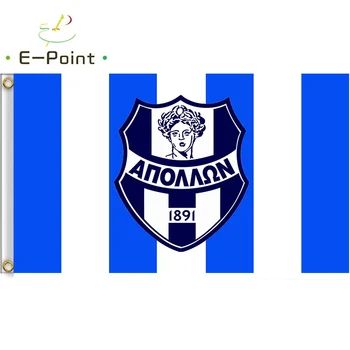 

Flag of Greece Apollon Smyrni F.C. 3ft*5ft (90*150cm) Size Christmas Decorations for Home Flag Banner Gifts