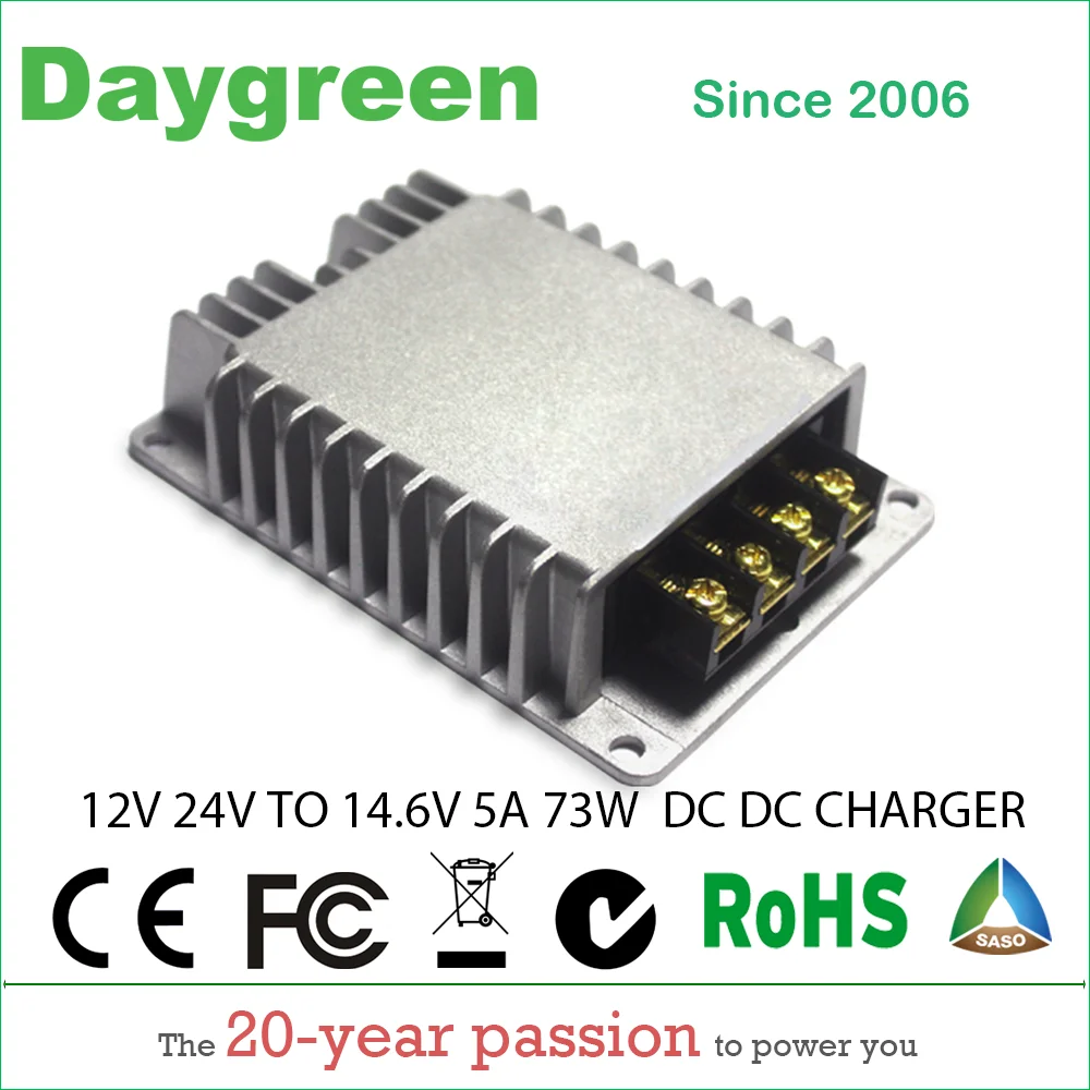 12V/24V à 14.4V 14.5V 14.6V 3A DC DC convertisseur élévateur Lithium/p –  Daygreen