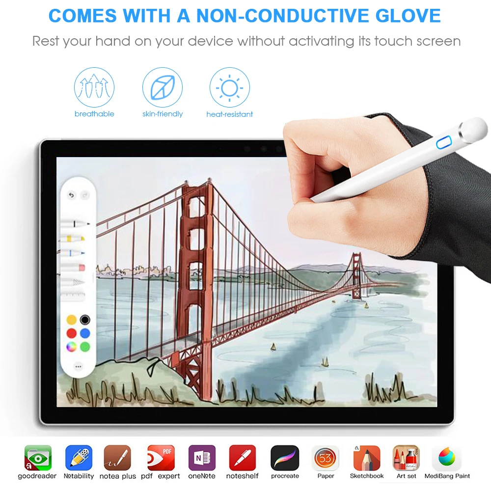 GOOJODOQ стилус сенсорный для Apple Pencil iPad Pro air 2 3 Mini 4 стилус ручка для samsung huawei планшет iOS/Android мобильный телефон
