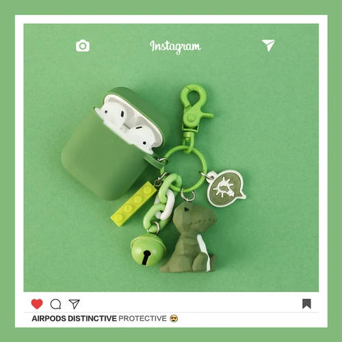 Милый силиконовый Bluetooth чехол для наушников с изображением динозавра из мультфильма для Apple AirPods Pro 3, гарнитура, милый брелок для конфет - Цвет: 3