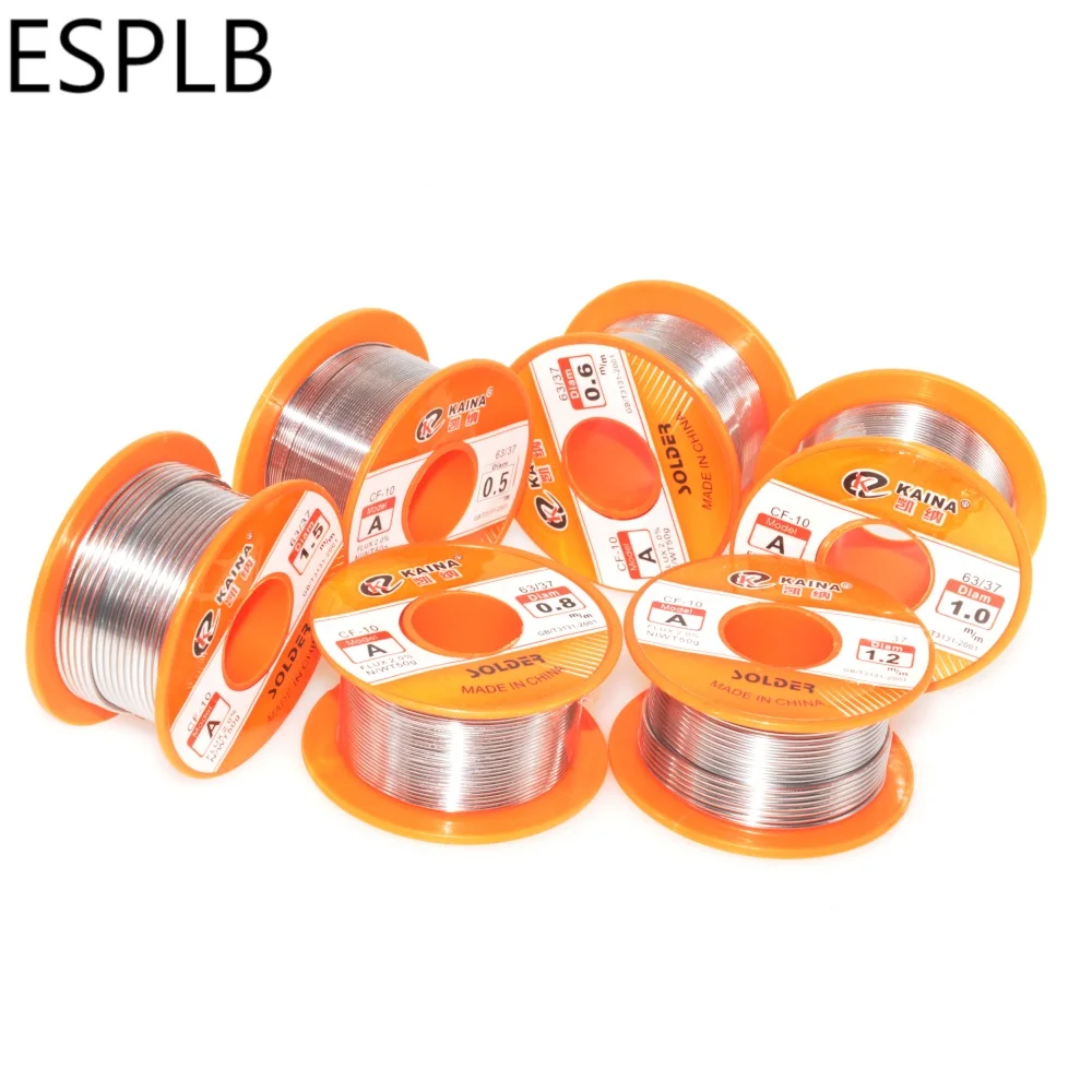 

0.5/0.6/0.8/1.0/1.2/1.5mm 50G Solder Wire Tin 63/37 CF-10 Model A Flux 2.0% Rosin Core Welding Soldering Iron Cord Reel