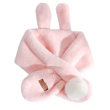 Модная детская шаль из плюша для мальчиков и девочек; шерстяной утепленный шарф-ветровка; Новинка года; сезон весна-осень; Простой Модный милый шарф