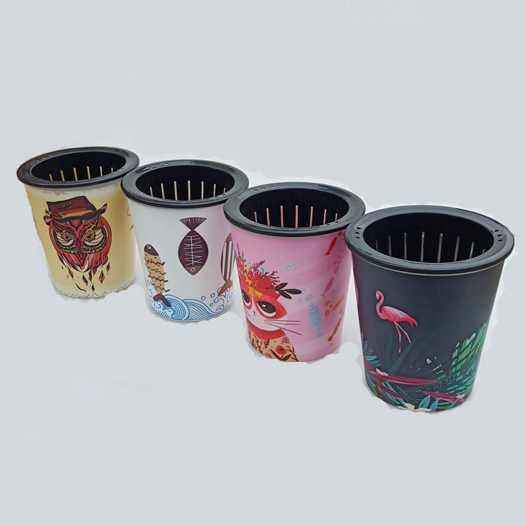 Cartoon Self-watering Planter Simple Style Plant Flower Pot Herbs Box Plastic Planter Garden Home Desk Decor