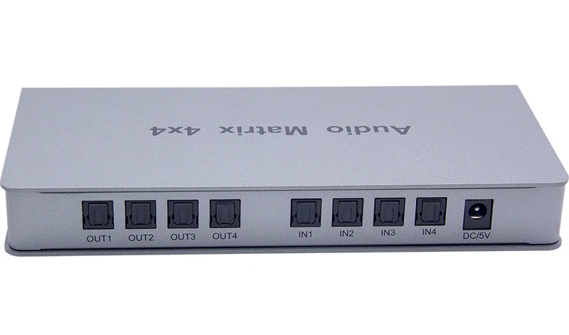 4x4 Audio Matrix Switch Splitter SPDIF / TOSLINK Digital Optical Audio Converter