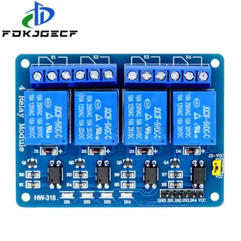 

10pcs 5V 4-Channel Relay Module Shield for Arduino ARM PIC AVR DSP Electronic 5V 4 Channel Relay 4 road 5V Relay Module