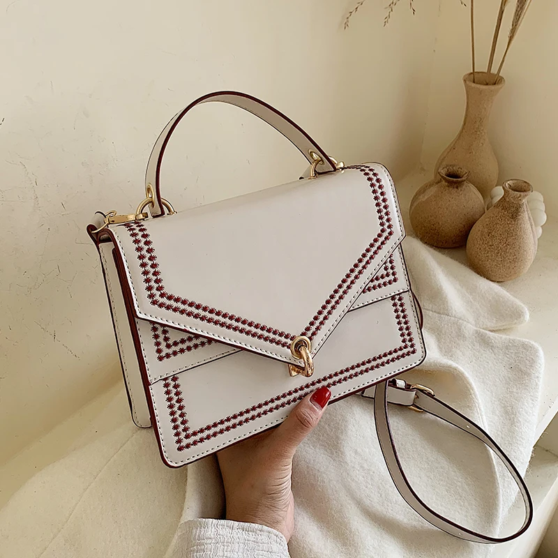 

Vintage Fashion Female Rivet Tote bag 2019 New High Quality PU Leather Women's Designer Handbag Lock Shoulder Messenger Bag