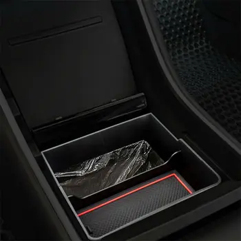 

Auto Car Console Storage Box For Tesla Model 3 Bin Organizer 2Tier Tray