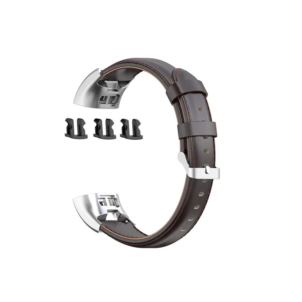 Coffee Универсальный кожаный ремешок для часов для huawei Band 3/Band 3 Pro/TER-B09/TER-B29 Смарт часы Браслет замена наручных полос - Цвет: Coffee