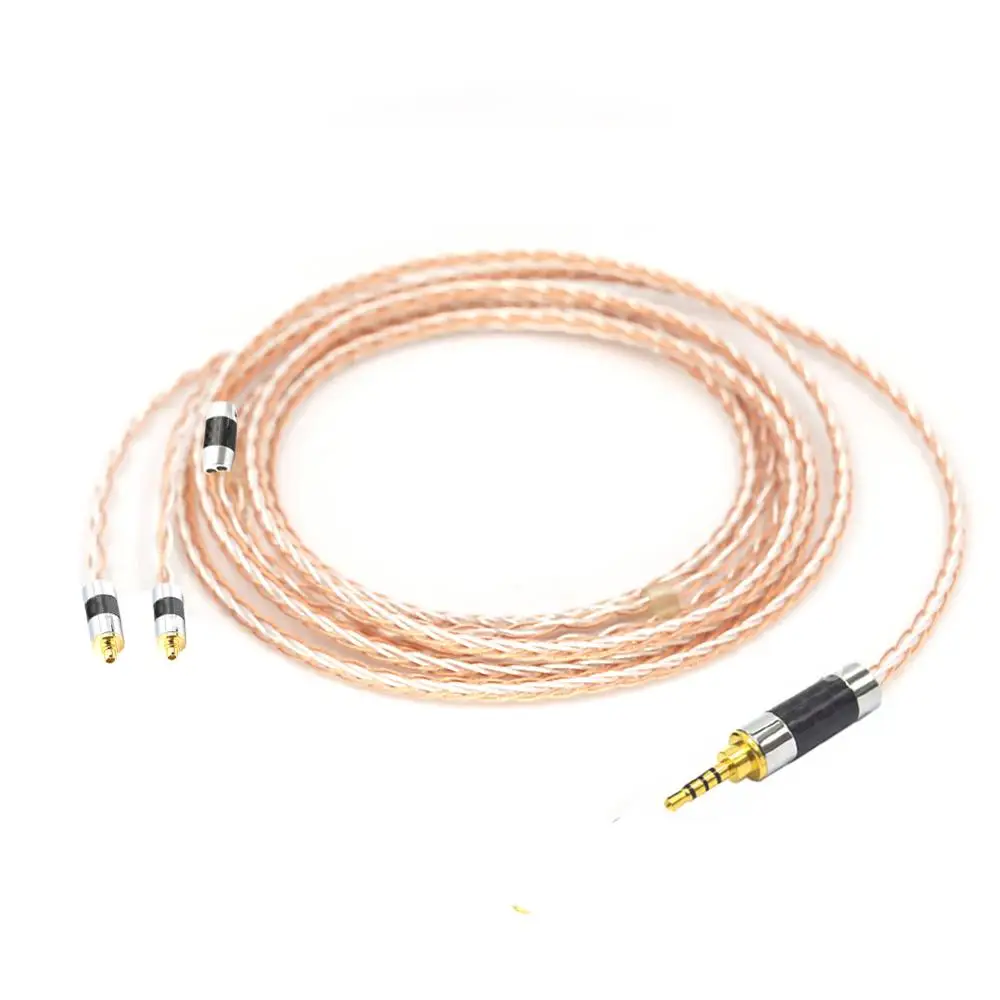 Haldane HIFI Carbon Fiber Custom Made 8 Core MMCX Cable Earphone Headphone Upgrade Cable for SE846 SE535 SE315 SE215 UE900