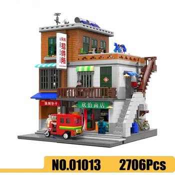 

XB-01013 Creative Street view Series 2706Pcs Guest House Building Bricks Bricks Educational Toys Kids Christmas Gift