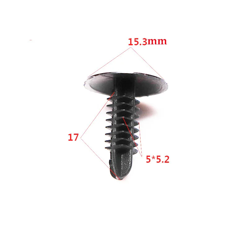 

20Pcs 5mm Hole Car Trunk Roof Trim Panel Fastener Clips Black Plastic Rivet For BYD F3 L3 G3 G6 GF6
