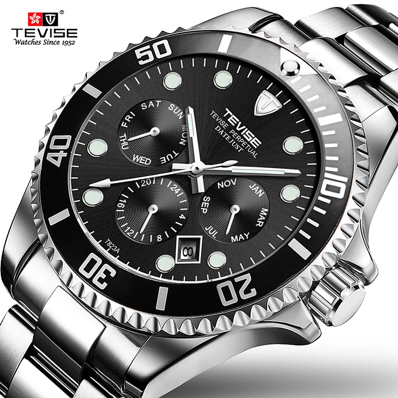 2020 Tevise Atas Merek Mewah Pria Jam Tangan Mekanis Otomatis Baja Tahan Air Kuarsa Jam Tangan Pria Relogio Masculino 2020 Jam Tangan Mekanik Aliexpress