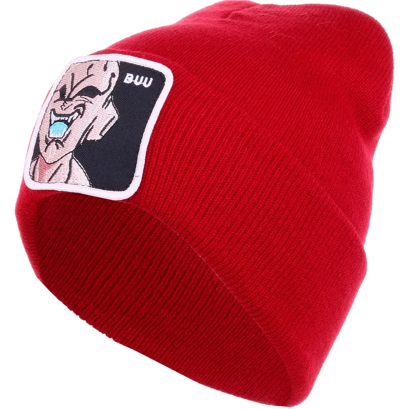 CRUOXIBB Fashion Dragon Ball Winter Beanie Hat for Men Women Solid Hip-hop Casual Cuffed Beanies Bonnet Warm Knitted Hat