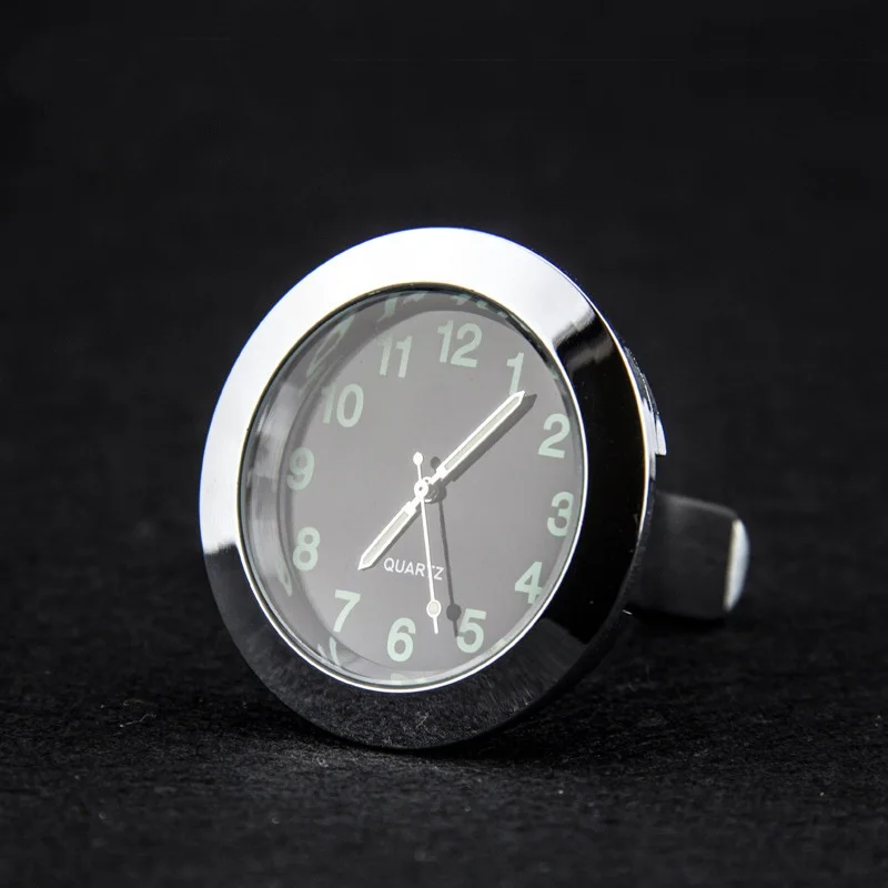 1pcs Car Luminous Electronic Clock Quartz Analog Watch With Clips Accessories