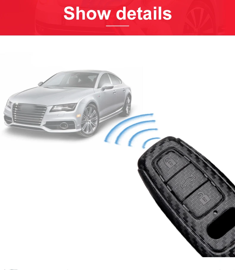 Cover chiave telecomando per Audi A6 A6L A7 A8 Q8 e-tron C8 D5 2018 2019 2020 - H85d5aff066ed49f2b8e456abfb8cc08fm