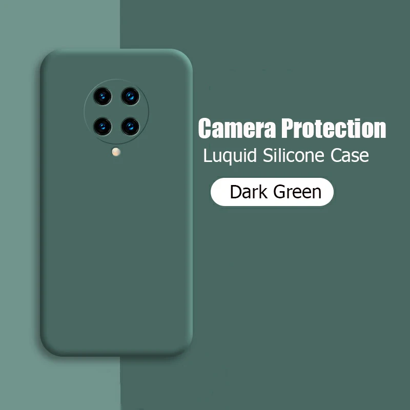 Чехол для Xiaomi Poco F2 Pro жидкий силикон матовый Мягкий защитный чехол камеры чехлы