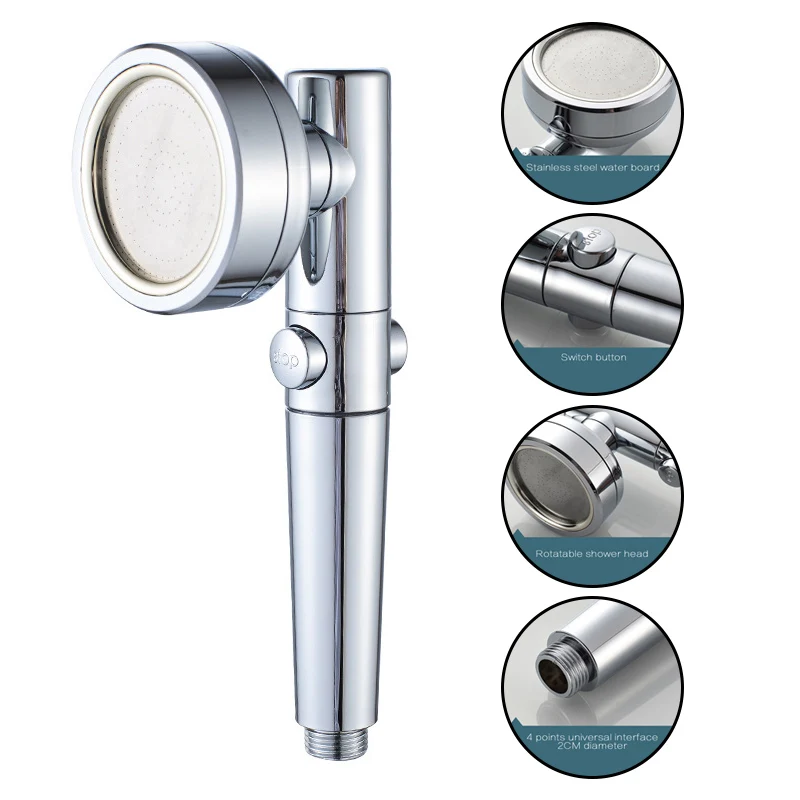

New Shower Head With One-button Water Stop Japanese Pressurization Removable Shower Sprinkler 2020